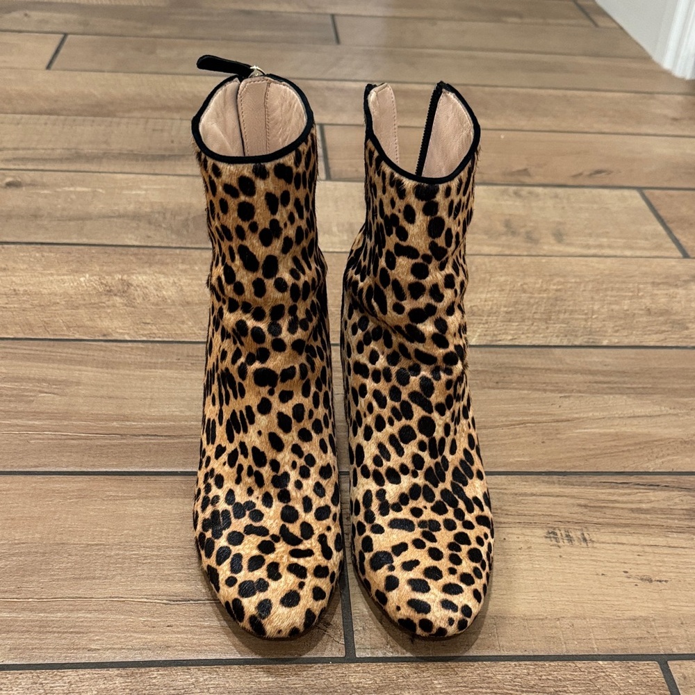 J. Crew Leopard Print Ankle Boots